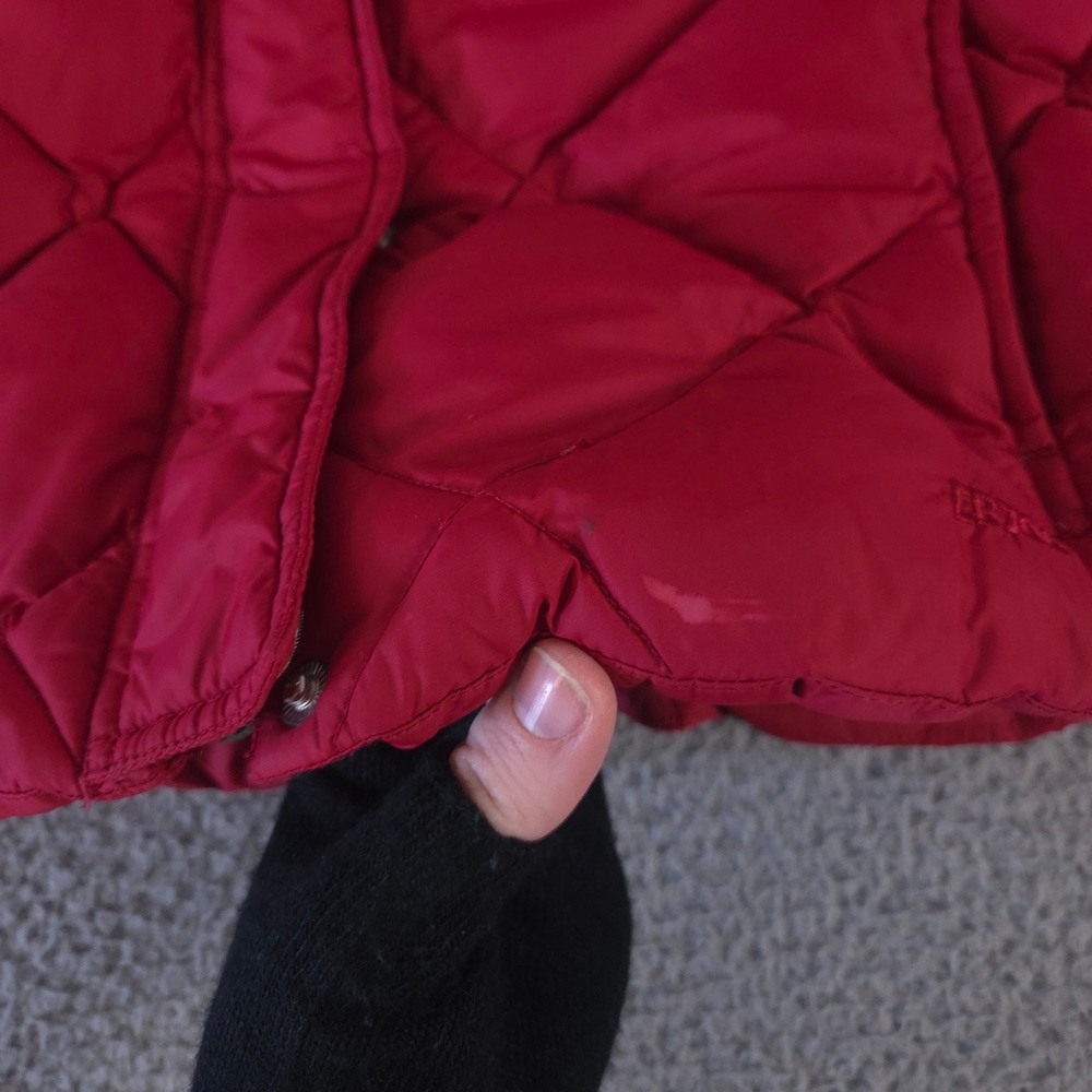 Eddie Bauer Jacket Womens L Red Puffer Diamond Quilted 700 Fill Power Goose Down - Picture 8 of 12